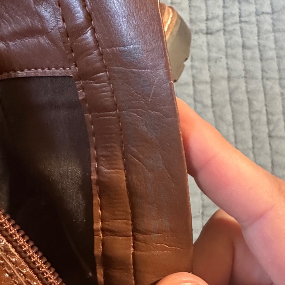 Naturalizer Brown Croc-Embossed Lace-Up Block Heel Boots - Picture 10 of 10